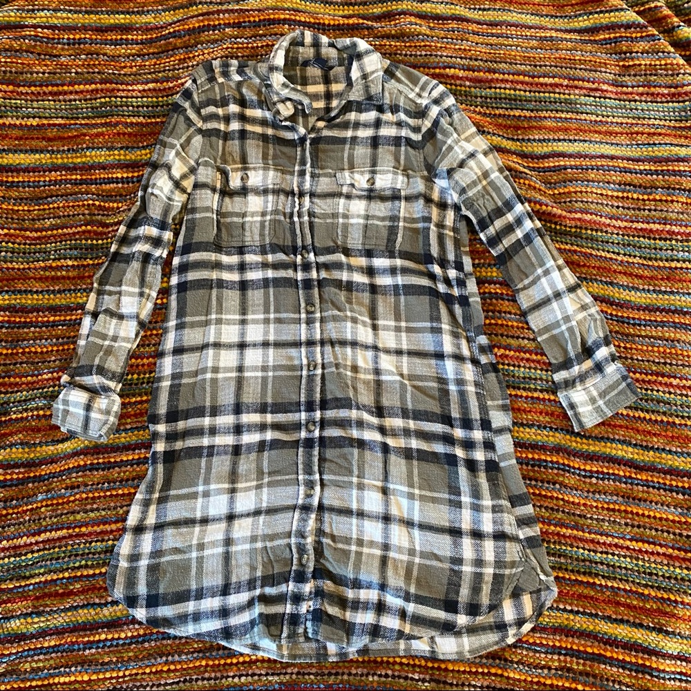 AE Flannel Shirt Dress/Tunic